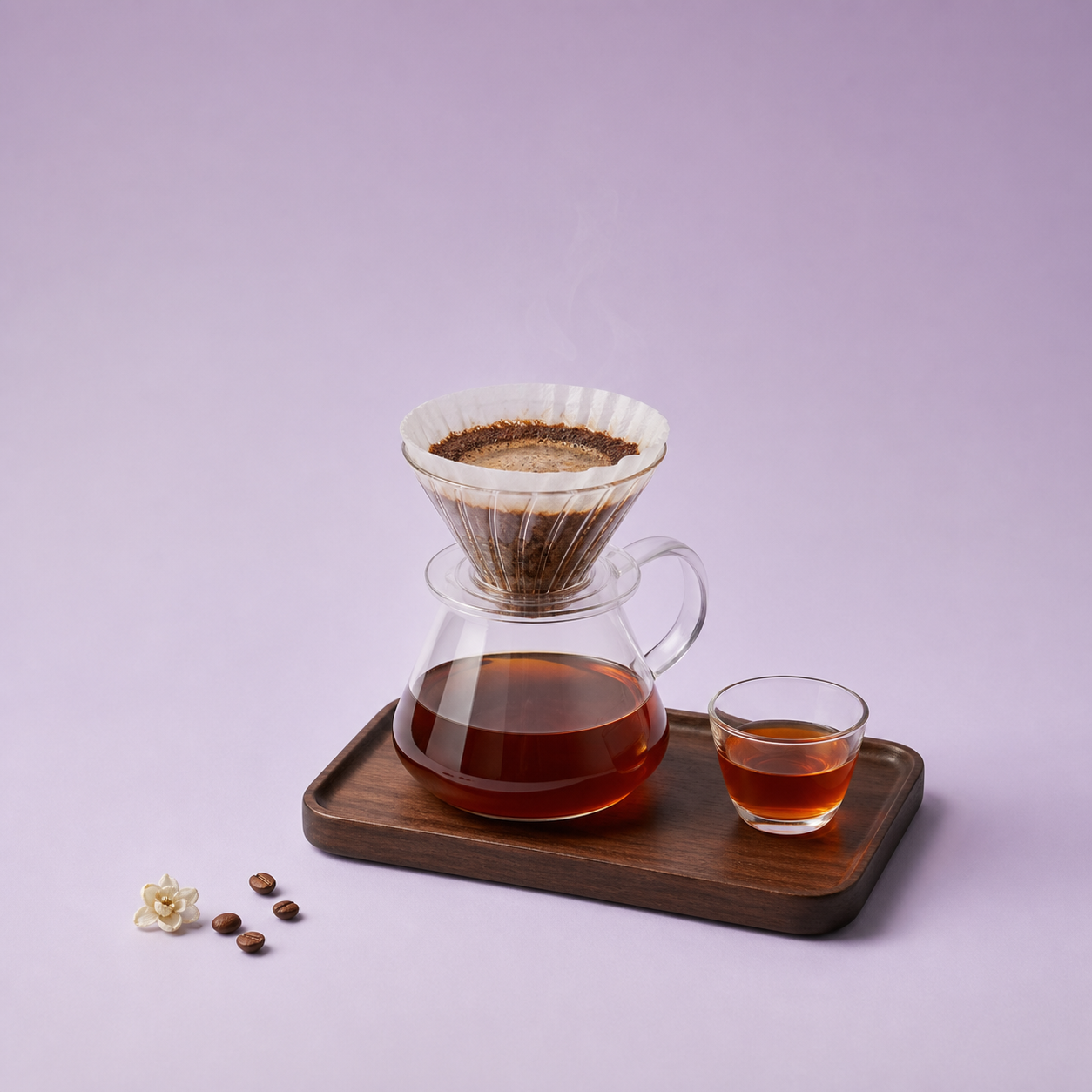 茉莉龙井·福州 挂耳 冲煮后的效果